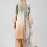 3 Piece - Digital Printed Embroidered Suit - 42601214