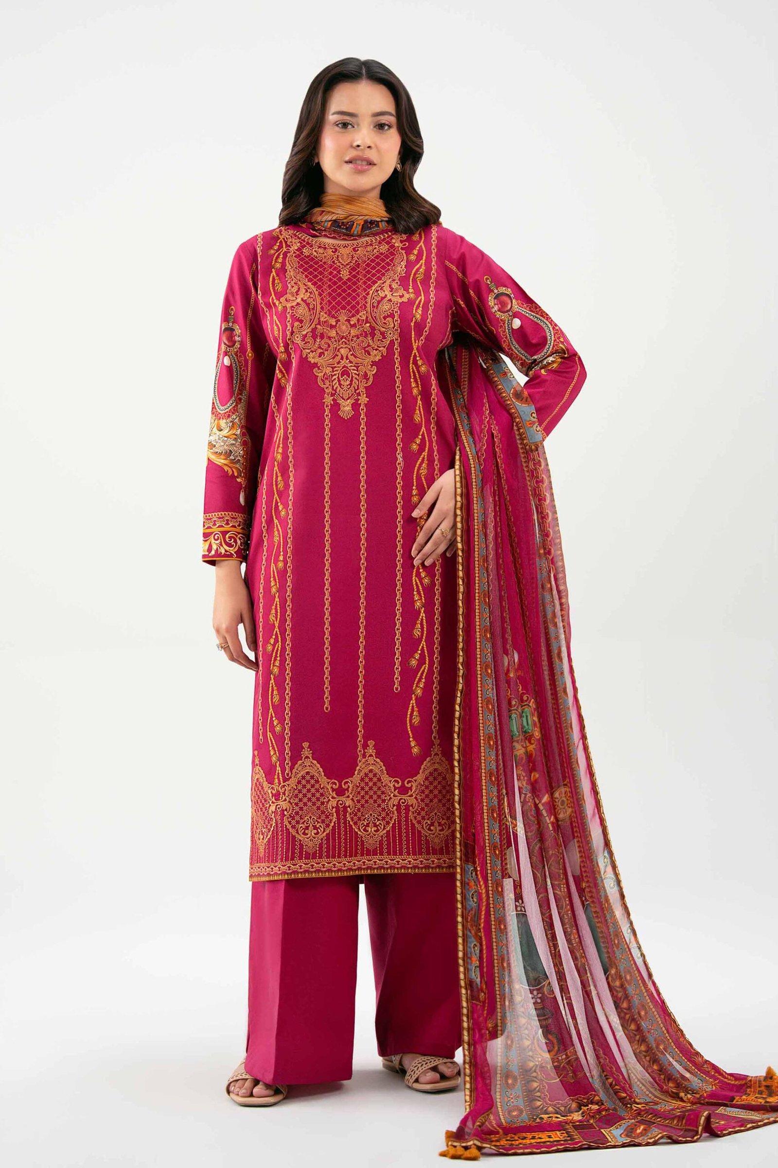 42601217-_1_72dfba5d-5428-4b8c-ad9d-9644d4d101b4.jpg 3 Piece - Digital Printed Embroidered Suit - 42601217 - Image 1