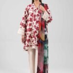 3 Piece - Digital Printed Embroidered Suit - 42601219