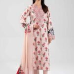 3 Piece - Digital Printed Embroidered Suit - 42601220