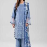 3 Piece - Digital Printed Embroidered Suit - 42601224