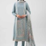 3 Piece - Digital Printed Embroidered Suit - 42601230