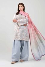 3 Piece - Digital Printed Embroidered Suit - 42601236