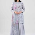 3 Piece - Digital Printed Embroidered Suit - 42601240