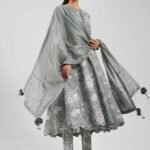 3 Piece - Printed Embroidered Suit - 42601266