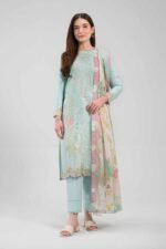 3 Piece - Printed Embroidered Suit - 42601272