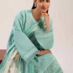 3 Piece - Printed Embroidered Suit - 42601277