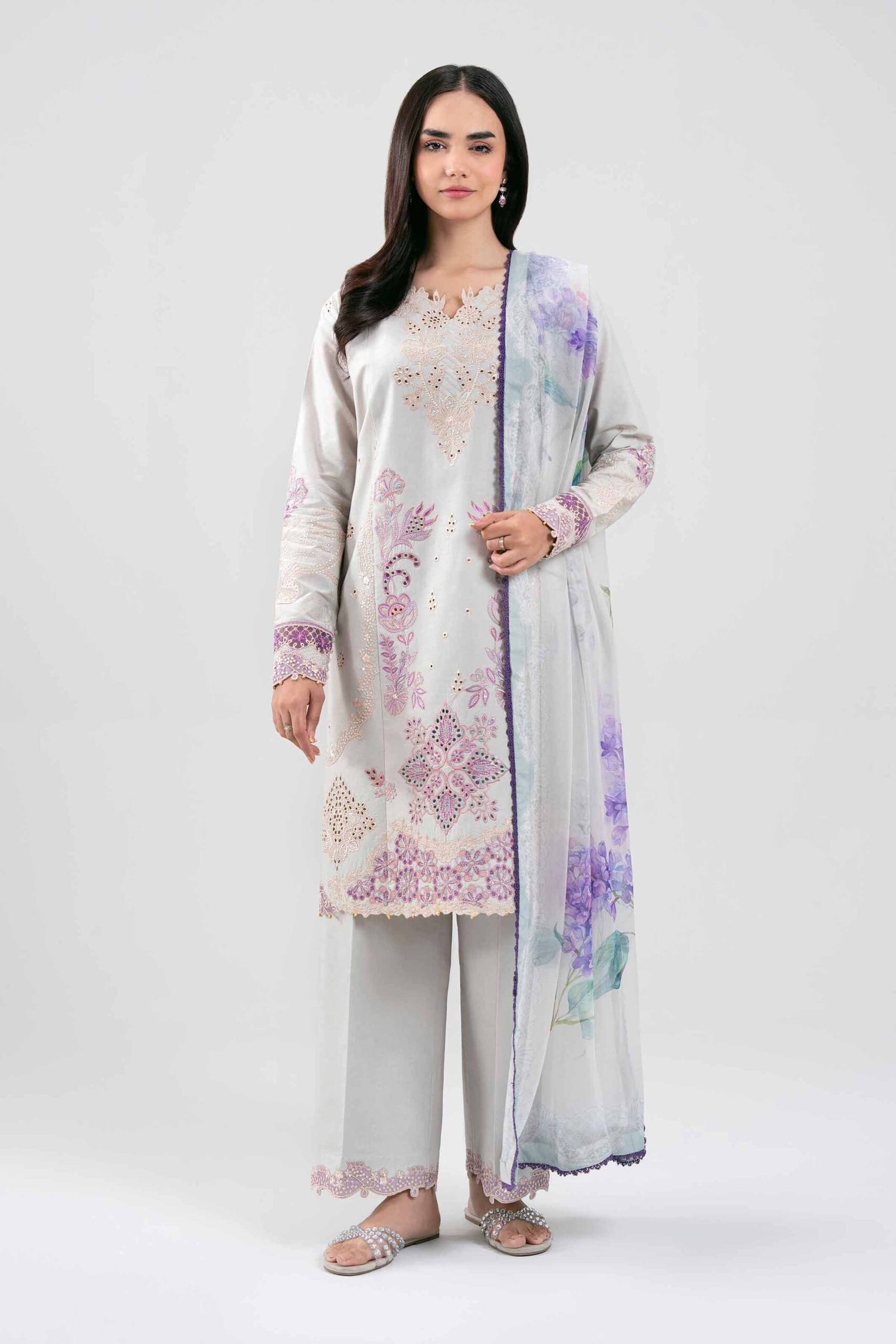 42601284-_2.jpg 3 Piece - Digital Printed Embroidered Suit - 42601284 - Image 1