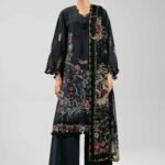 3 Piece - Digital Printed Embroidered Suit - 42601304