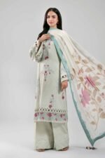 3 Piece - Digital Printed Embroidered Suit - 42601315