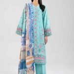 3 Piece - Digital Printed Embroidered Suit - 42601320