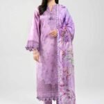 3 Piece - Digital Printed Embroidered Suit - 42601321