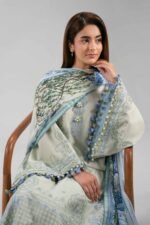 3 Piece - Digital Printed Embroidered Suit - 42601323