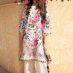 3 Piece - Digital Printed Embroidered Suit - 42601331
