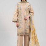 3 Piece - Digital Printed Embroidered Suit - 42601334