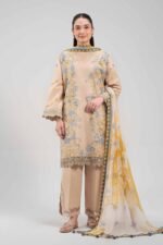 3 Piece - Digital Printed Embroidered Suit - 42601334