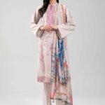 3 Piece - Digital Printed Embroidered Suit - 42601336