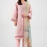 3 Piece - Digital Printed Embroidered Suit - 42601337