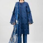 3 Piece - Digital Printed Embroidered Suit - 42601353