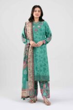 3 Piece - Digital Printed Embroidered Suit - 42601355