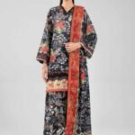 3 Piece - Digital Printed Embroidered Suit - 42601359