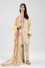 3 Piece - Digital Printed Embroidered Suit - 42601360