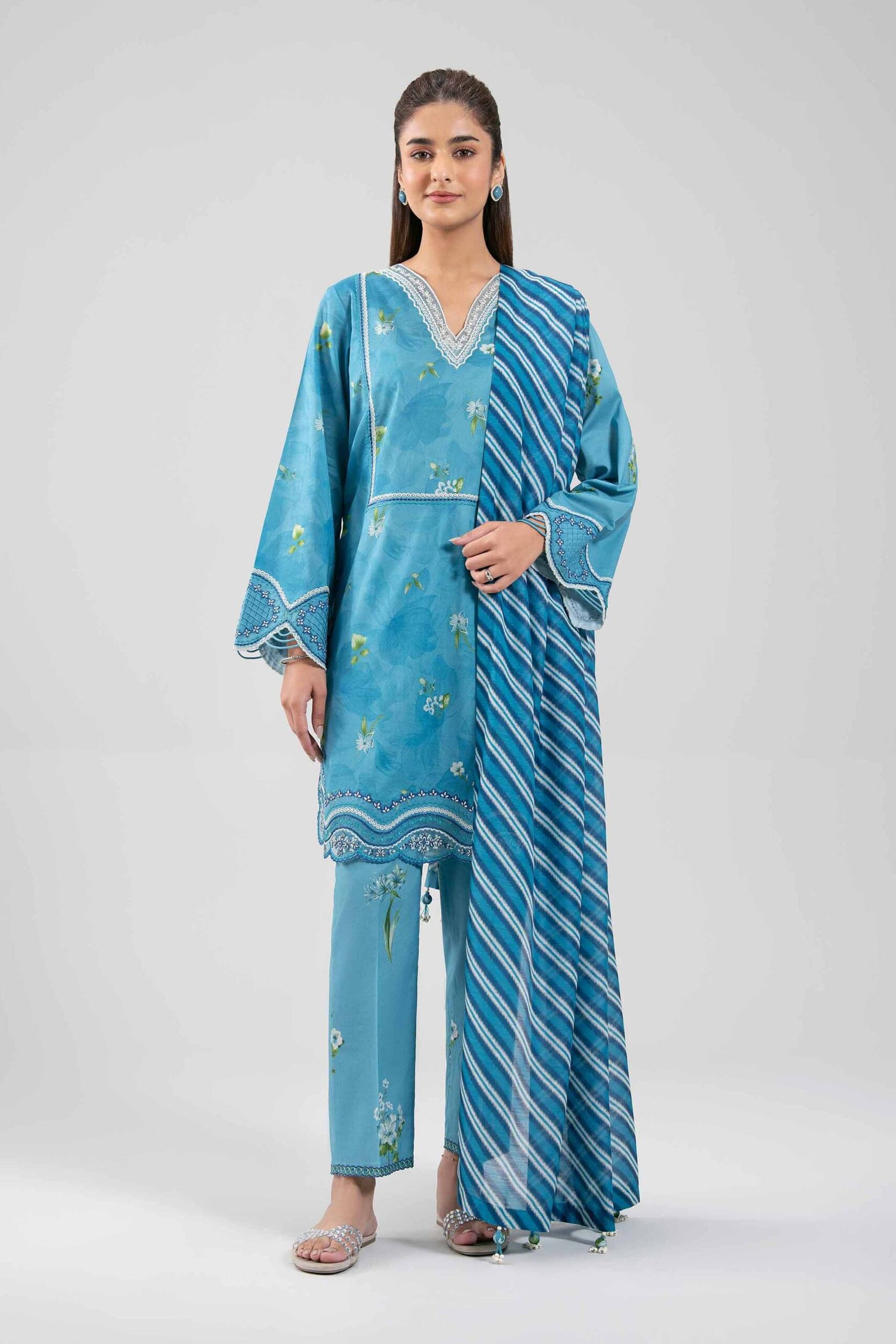 42601361-_1.jpg 3 Piece - Digital Printed Embroidered Suit - 42601361 - Image 1