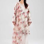 3 Piece - Digital Printed Embroidered Suit - 42601395