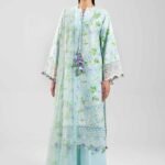 3 Piece - Digital Printed Embroidered Suit - 42601397