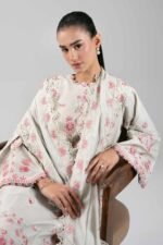 3 Piece - Digital Printed Embroidered Suit - 42601400 - Image 2