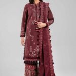 3 Piece - Digital Printed Embroidered Suit - 42601401
