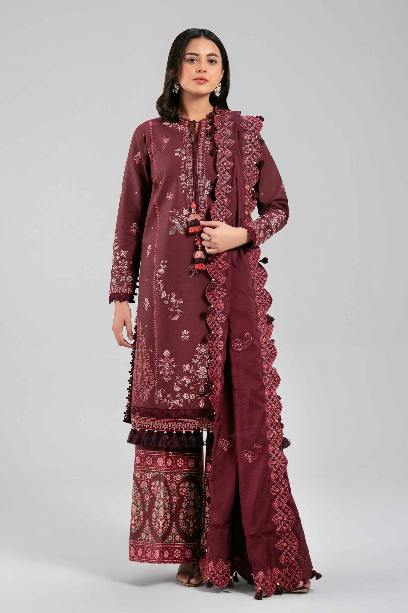 42601401-_2.jpg 3 Piece - Digital Printed Embroidered Suit - 42601401 - Image 1