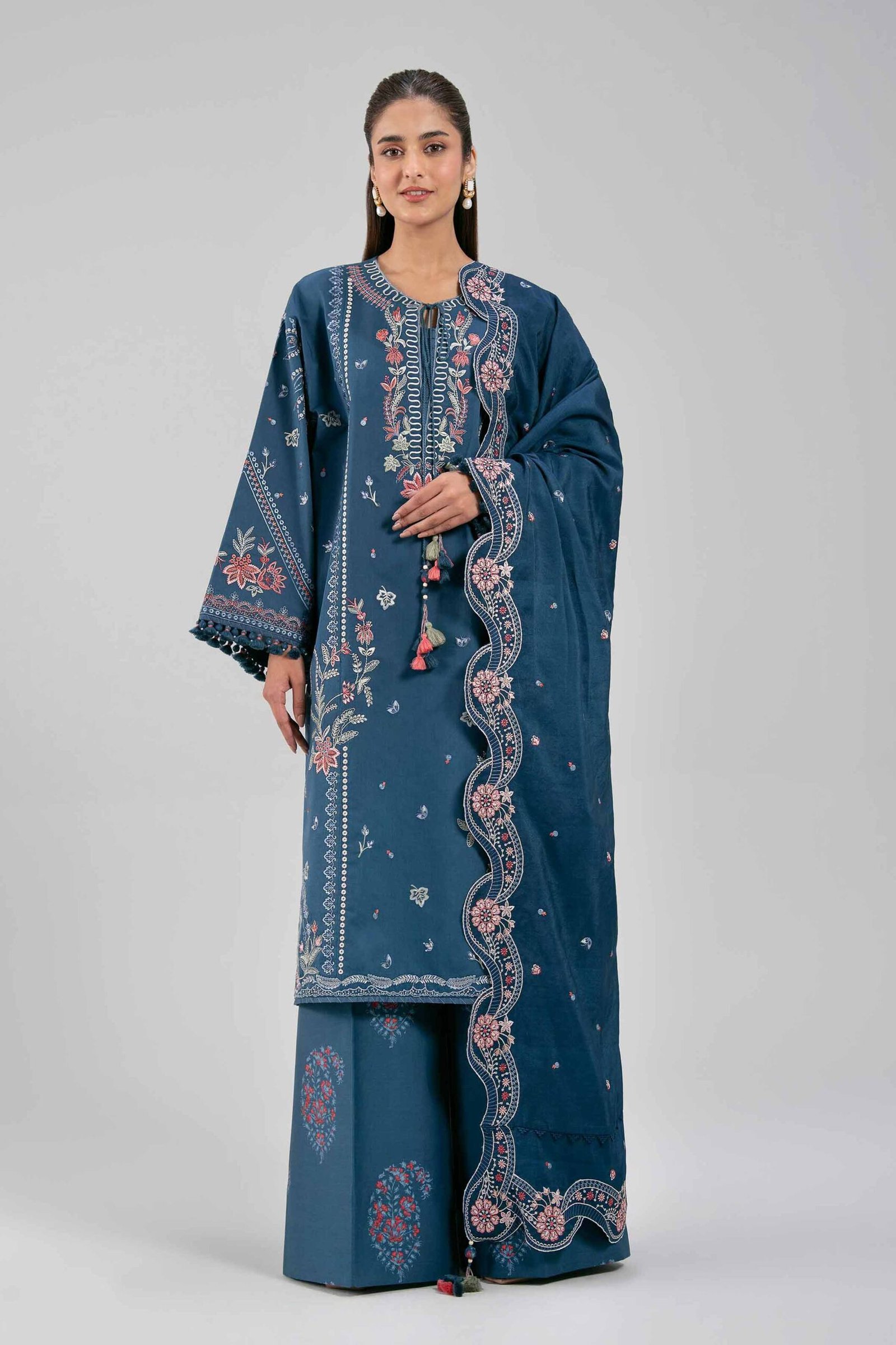 42601403-_1.jpg 3 Piece - Digital Printed Embroidered Suit - 42601403 - Image 1