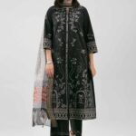 3 Piece - Digital Printed Embroidered Suit - 42619517