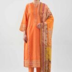 3 Piece - Digital Printed Embroidered Suit - 42619519