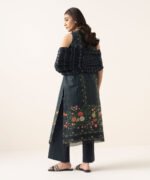 Lawn Printed Black 3 Piece Suit - Image 3