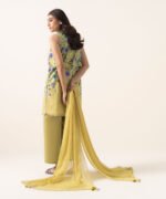 Lawn Printed Yellow 3 Piece Suit - Image 3