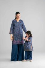 2 Piece - Printed Embroidered Suit - PMD26-04 M - Image 3