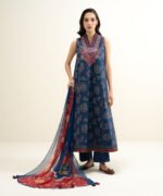 Lawn Embroidered Blue 3 Piece Suit - Image 2