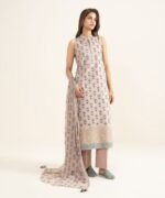 Lawn Embroidered Pink 3 Piece Suit - Image 2