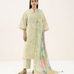 Zari Lawn Embroidered Multi 3 Piece Suit