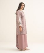Cotton Embroidered Pink 3 Piece Suit - Image 3