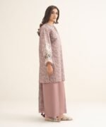 Cotton Embroidered Pink 3 Piece Suit - Image 3