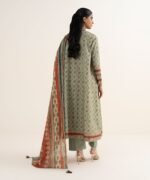 Textured Lawn Embroidered Multi 3 Piece Suit - Image 4