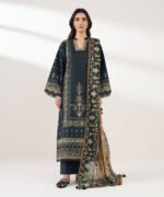 Lawn Printed Black  3 Piece Suit - Image 2