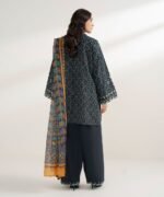 Cotton Embroidered Black 3 Piece Suit - Image 4