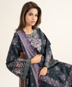 Lawn Embroidered Black 3 Piece Suit - Image 2