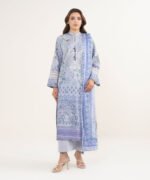 Lawn Embroidered Purple 3 Piece Suit - Image 2