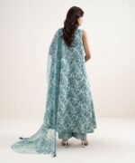 Lawn Blue Embroidered 3 Piece Suit - Image 3