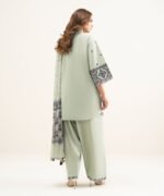Lawn Green Embroidered 3 Piece Suit - Image 3